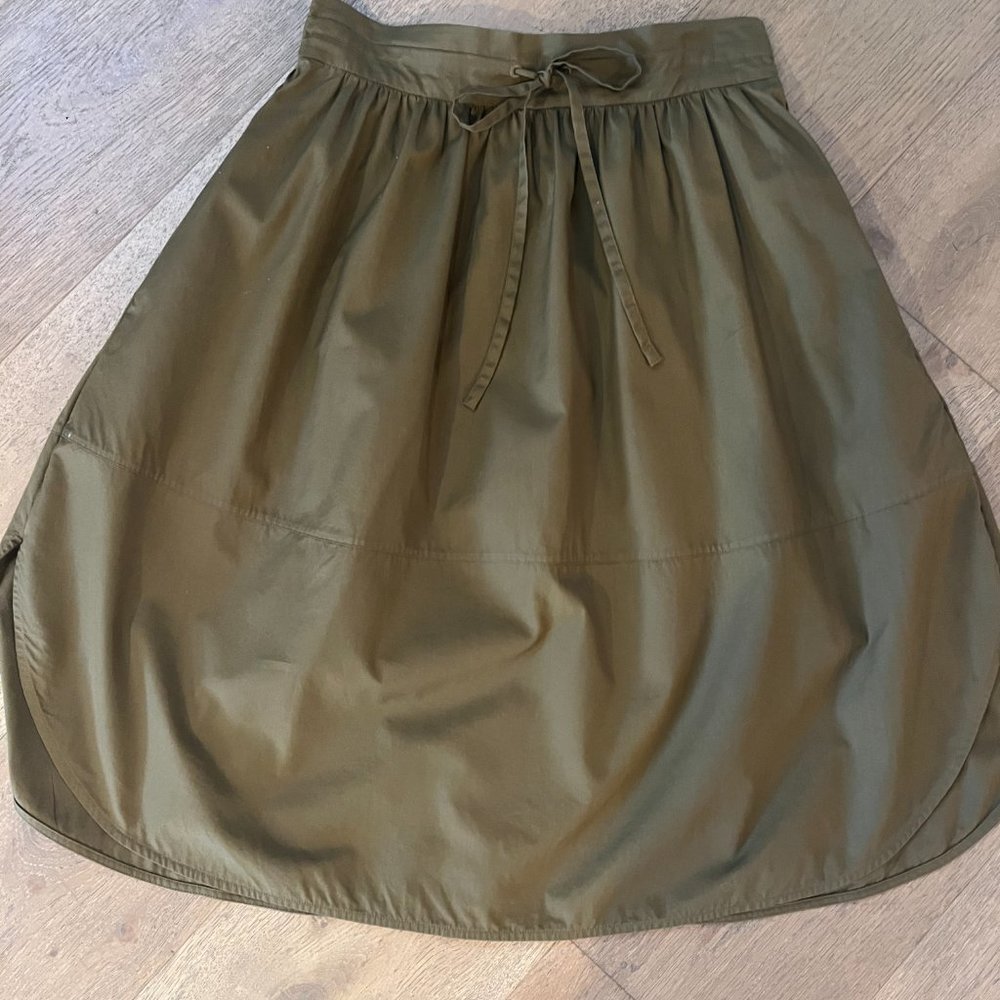 Vince olive/khaki knee-length skirt